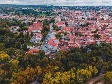 Aerial Views of Vilnius, Lithuania by Drone 15542839 Stock Photo at ...