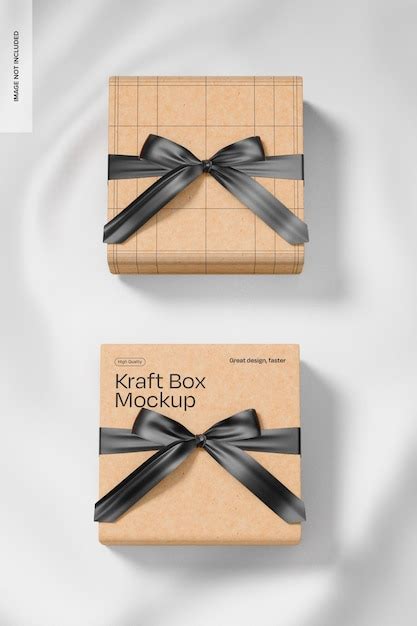 Cajas Kraft Cuadradas Con Maquillaje De Cinta Vista Superior Archivo