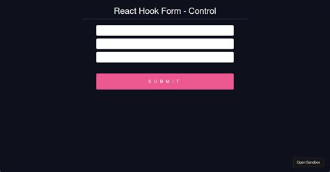 React Hook Form Context Codesandbox