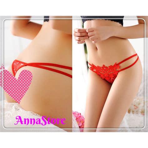 READY STOCK Anna Lingerie Strappy And Lace Sexy Thong Sexy Gstring 4 Colors Shopee Malaysia