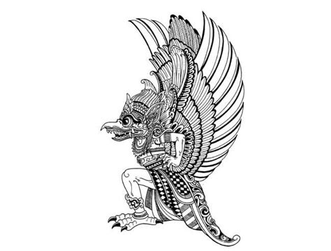 Download Gambar Sketsa Burung Garuda Pancasila