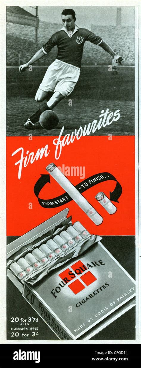 Four Square cigarettes advert from 1952 Stock Photo - Alamy