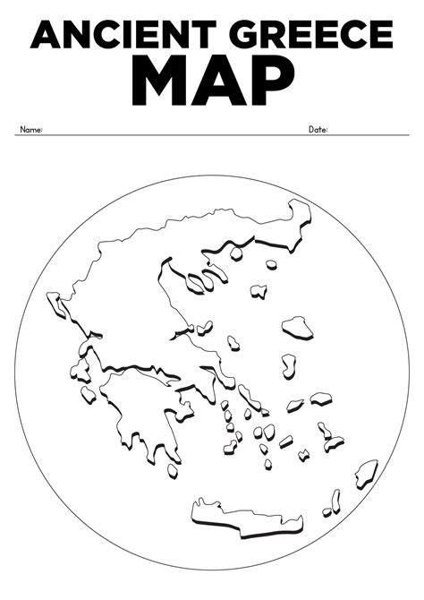 Blank Outline Map Ancient Greece