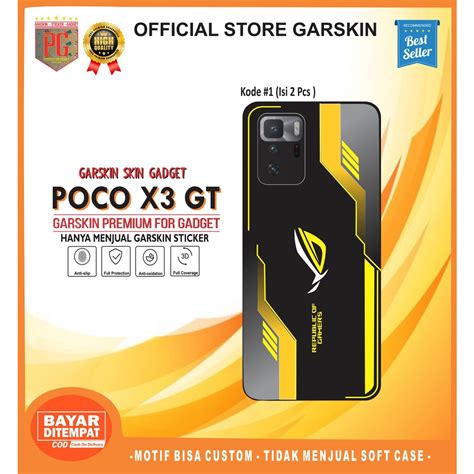 Jual Skin Poco X Gt Garskin Original Gadget Motif Rog Color Isi Pcs