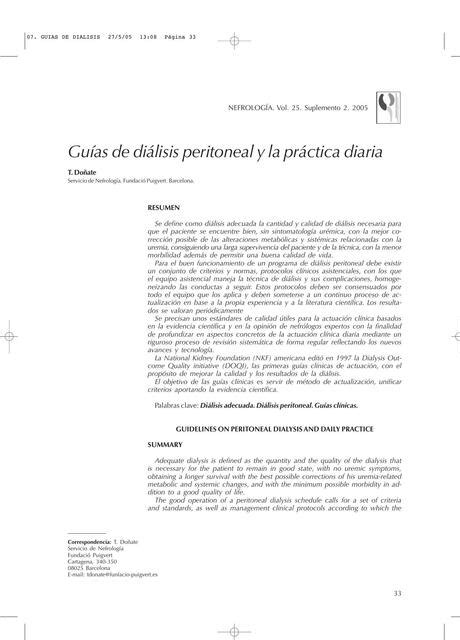 Gu As De Di Lisis Peritoneal Y La Practica Diaria Elias Calei Udocz