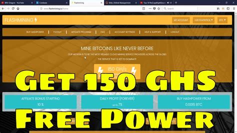 Free Bitcoin Mining Sites Get 150 GHS Free Power Best Automated Mine