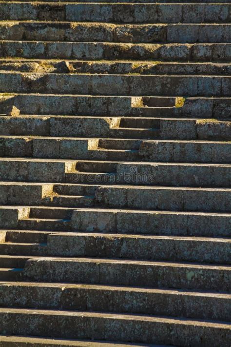 Ostia Antica Ruins Amphitheater Steps Details Stock Photo Image Of