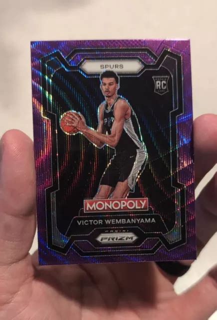 Victor Wembanyama Recrue Rc Panini Prizm Monopoly Violet Vague