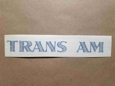 1970-72 Trans Am Fender Decal, Blue, “Trans-Am”, – CPR Parts