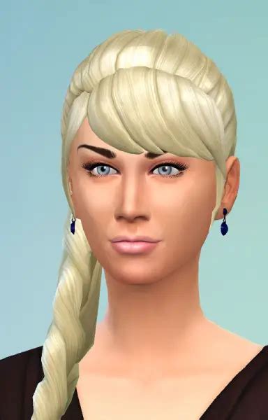 Birksches Sims Blog Braided Side Pigtail Hair Sims Hairs