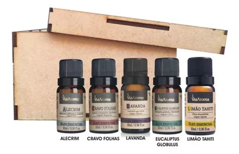 Kit De 5 Aceites Esenciales Via Aroma Aromaterapia Pura De 10 Ml