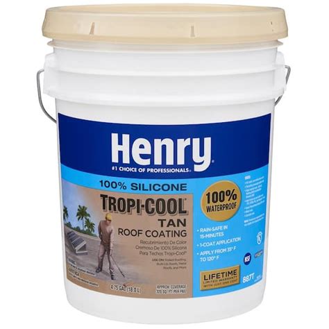 Henry T Tropi Cool Tan Silicone Reflective Roof Coating