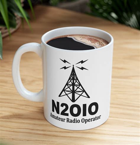 Ham Radio Personalized Custom Mug Amateur Radio Callsign Mug Call Sign White Callsign Custom