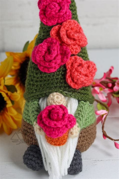 Crochet Rose Gnome Free Crochet Pattern Winding Road Crochet