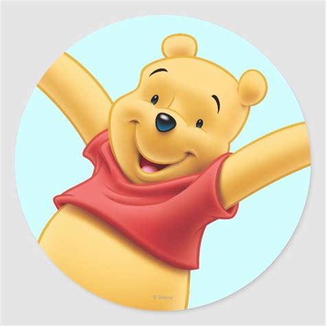 Winnie The Pooh 7 Classic Round Sticker Zazzle Winnie The Pooh