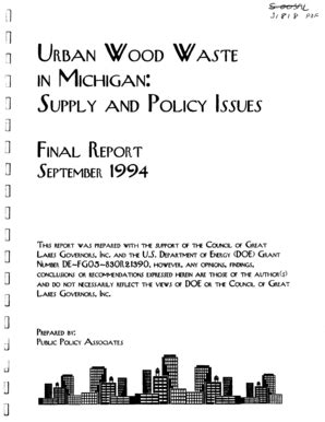 Fillable Online P Pays Urban Wood Waste In Michigan Supply And Policy