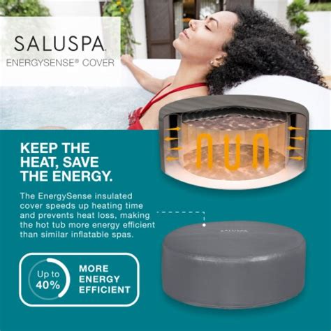 Bestway Saluspa Cancun Airjet Inflatable Hot Tub With Energysense Cover Grey Piece Kroger