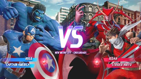 Blue Hulk Blue Captain America Vs Red Jedah Red Strider Hiryu I