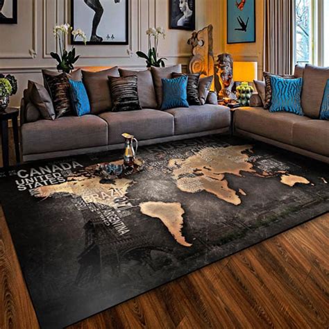 World Map Rug