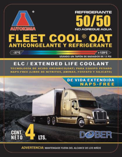 FLEET COOL OAT Autokimia Urea Automotriz Anticongelante Refrigerante