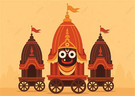 minimalist rath yatra illustration featuring lord jagannath background