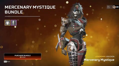 Apex Legends Ash Legendary Mercenary Mystique Youtube