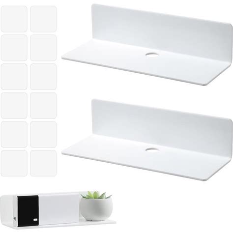 Etagere Murale Blanche Lot De Tag Re Flottante Acrylique Mur Sans