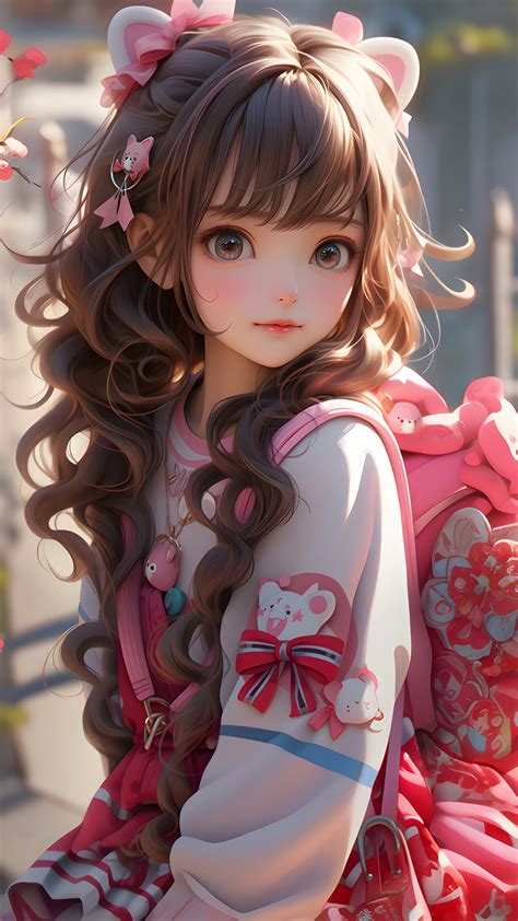 Cute Anime Girl Flower 4K #9410i Wallpaper iPhone Phone