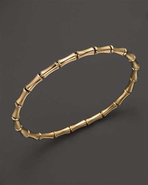 Gucci 18k Yellow Gold Bamboo Bangle Bloomingdales