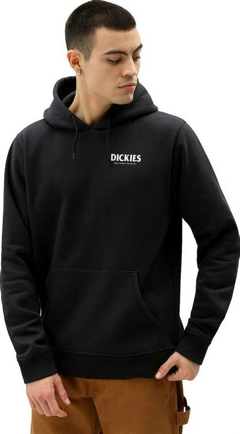 Dickies Baldwin Ανδρικό Φούτερ με Κουκούλα και Τσέπες Μαύρο Dk0a4x6yblk