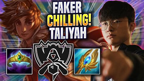 Faker Chilling With Taliyah T1 Faker Plays Taliyah Mid Vs Katarina