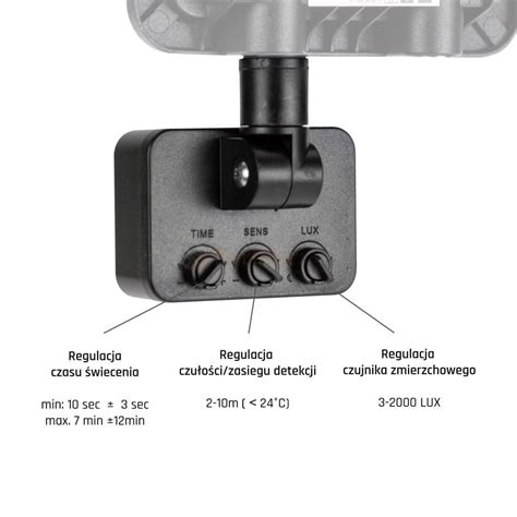 Naświetlacz LED NOCTIS LUX 3 z czujnikiem ruchu 20W NW 230V IP44 czarny