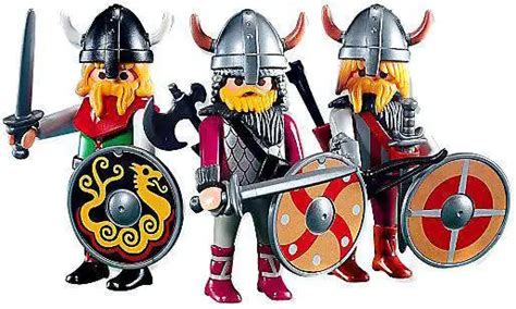 Playmobil Figures Three Viking Warriors Set 7677 ToyWiz