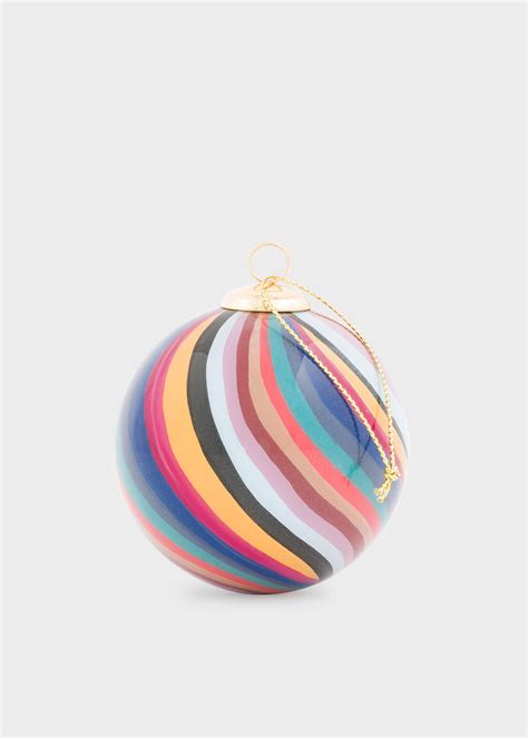 Hand Painted Swirl Glass Bauble