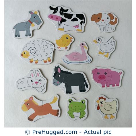 Buy New 2 piece Jigsaw Puzzle Box - Farm Animals - PreHugged.com