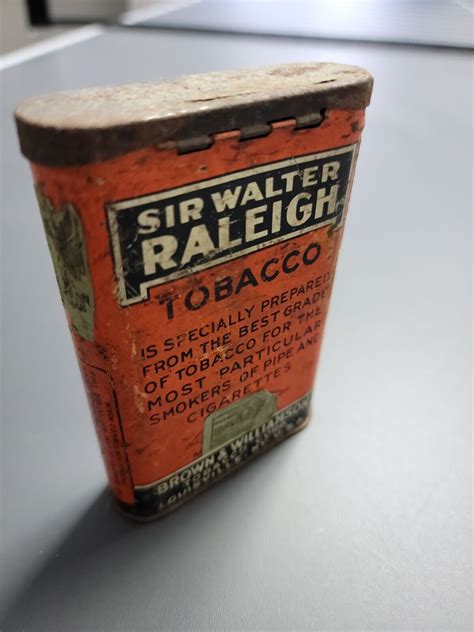 Vintage Sir Walter Raleigh Pipe And Cigarettes Smoking Tobacco Tin Ebay