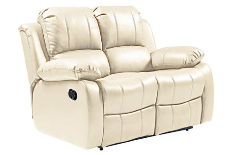 Valencia Cream Leather 2 Seater Recliner Sofa Furnitureinstore