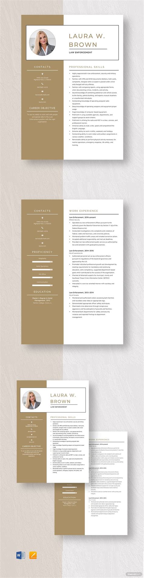 Three Different Resume Templates With One In Gold And The Other In White