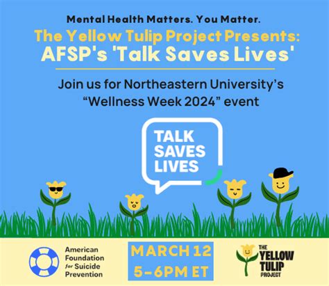 Talk Saves Lives An Introduction To Suicide Prevention Yellow Tulip