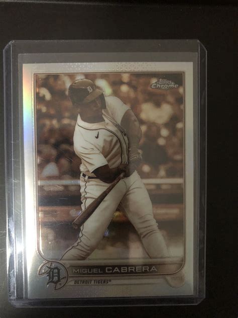 Miguel Cabrera Topps Chrome Sepia Refractor Card Detroit