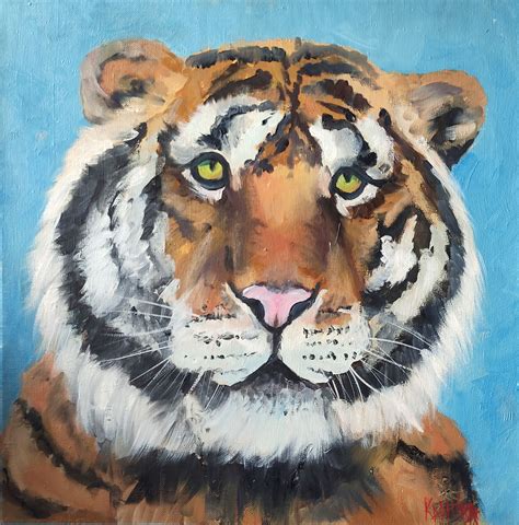 Tiger Original Art Predator Oil Painting Tiger Wall Art by O - Inspire ...