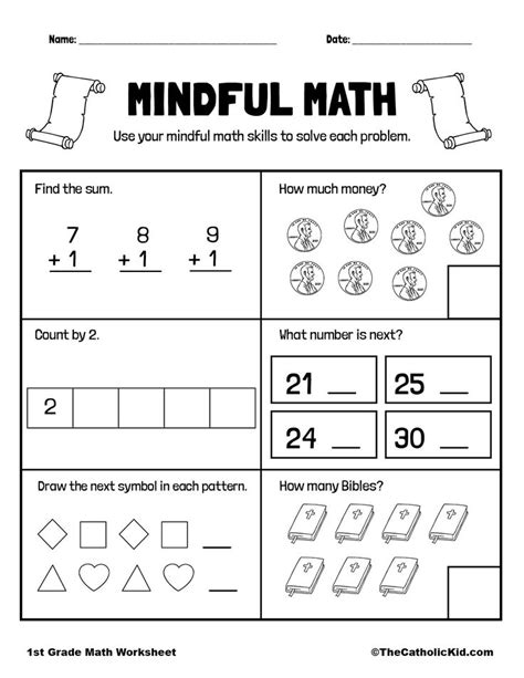 5st Grade Printable Math Worksheets 1st Grade Math Worksheets First