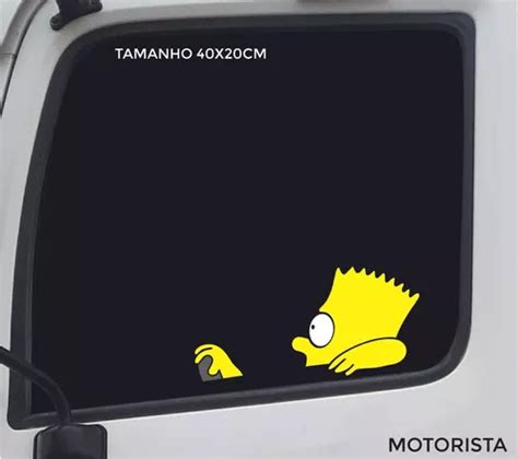 Adesivo Simpsons Dirigindo Caminh O Vidro Bart Homer Lisa