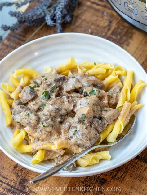 Instant Pot Beef Stroganoff With Mushroom Soup Riverten Kitchen