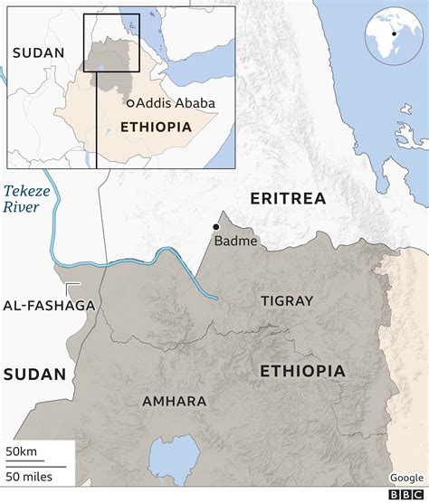 Map Of Sudan And Ethiopia - Canyon South Rim Map