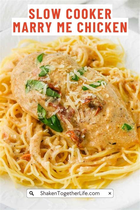 Slow Cooker Marry Me Chicken - Shaken Together