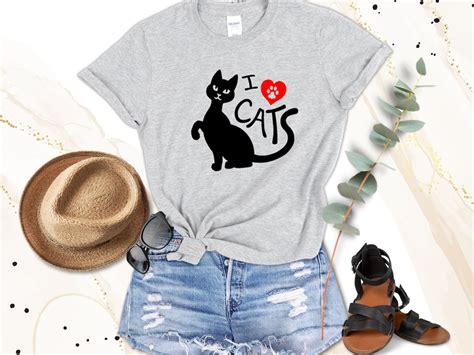 I Love Cats Shirt I Heart Cat Shirt Cat Lover T Cat Owner T Cat Sweatshirt Cat Dad T