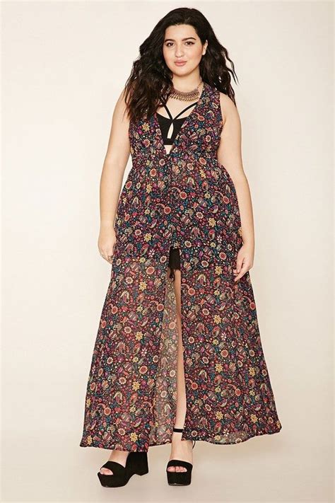 Forever 21 Plus Size Floral Maxi Dress Stylish Plus Size Clothing