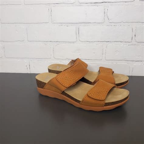 Dansko Shoes Dansko Maddy Slip On Nubuck Orange Wedge Sandal Poshmark