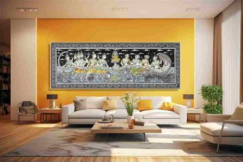 samudra manthan Indian paintings wall canvas